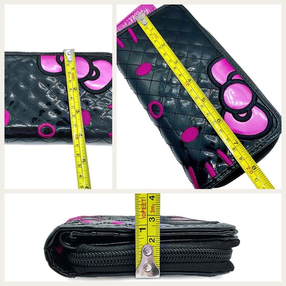 SANRIO HELLO KITTY LOUNGEFLY  Quilted Patent Zip Around Wallet - Picture 9 of 9